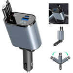 4 in 1 Retractable Car Charger with Star Projection Night Light 1