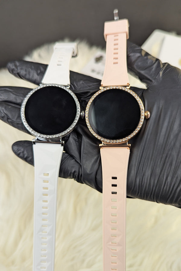 GT3 AMOLED Smart Watch for Girls | Diamond Cut Display Women's Fashion Smartwatch
